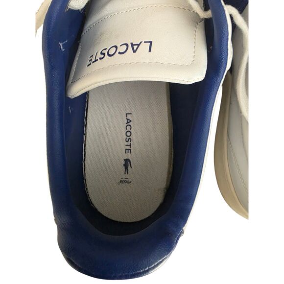 Lacoste Men’s White Blue Casual Sneakers Shoes Size 11 Pre-Owned main image 5